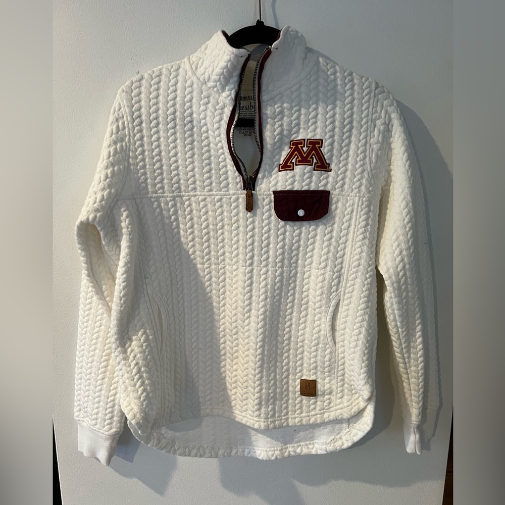 WOMEN’S MINNESOTA GOPHER TEXTURED QUARTER ZIP PULLOVER
